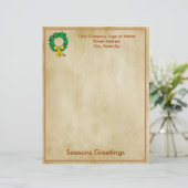 À En-tête Papier de lettre de Noël d'affaires - conception (Debout devant)