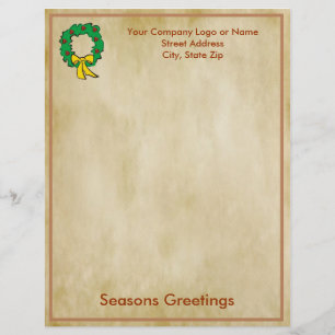 À En-tête Papier de lettre de Noël d'affaires - conception