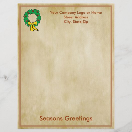 À En-tête Papier de lettre de Noël d'affaires - conception (Devant)