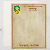 À En-tête Papier de lettre de Noël d'affaires - conception (Devant / Derrière)
