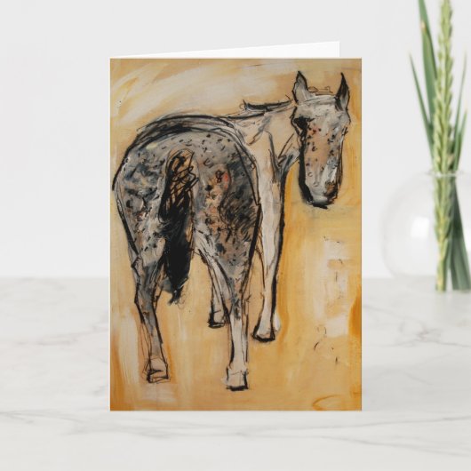 A est pour la carte de voeux Appaloosa (Devant)