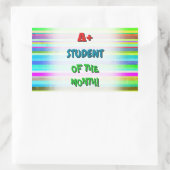 "A+ ÉTUDIANT DU MOIS !" Autocollant (Sac)