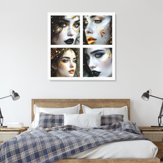 A Face In Time Canvas Afdruk (Insitu (Slaapkamer))