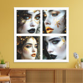 A Face In Time Canvas Afdruk (Insitu (Woonkamer))