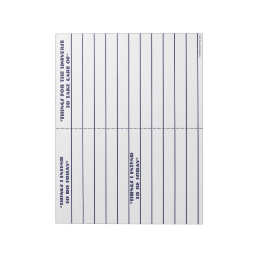 "À Faire, À Être, À Manifester" Bloc-Notes (Bleu) (Tourné)