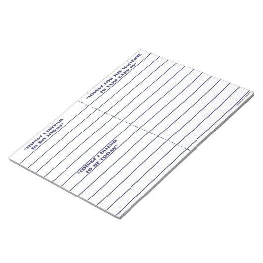 "À Faire, À Être, À Manifester" Bloc-Notes (Bleu) (Incliné)