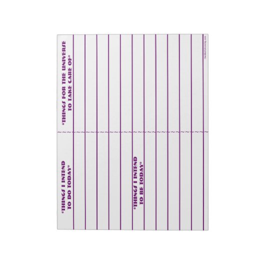 "À Faire, À Être, À Manifester" Bloc-Notes (Violet (Tourné)