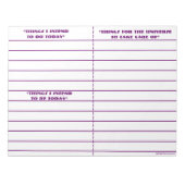 "À Faire, À Être, À Manifester" Bloc-Notes (Violet (Devant)