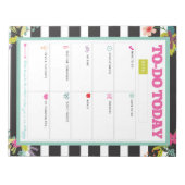 À faire aujourd'hui - Bloc-notes floral en bande n (Devant)