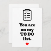 À FAIRE liste Carte Saint-Valentin (Devant / Derrière)