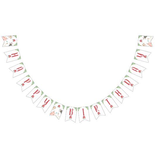 À Fanions Animaux de ferme Barnyard Boy Bannière d'anniversa (Tout)