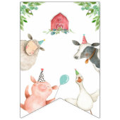 À Fanions Animaux de ferme Barnyard Boy Bannière d'anniversa (Premier drapeau)