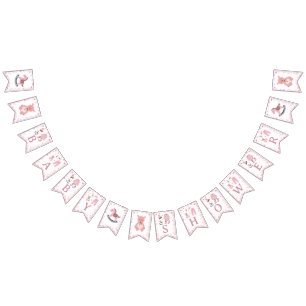 À Fanions Baby shower C'est froid dehors Bannière fille rose