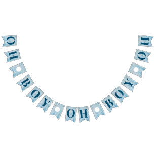 À Fanions Bannière Baby shower bleu garçon