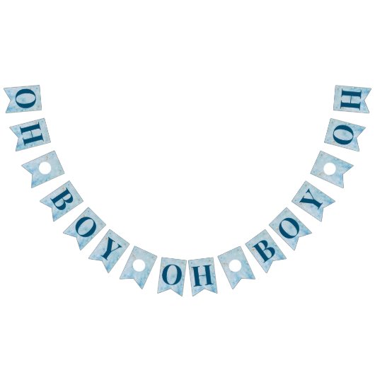 À Fanions Bannière Baby shower bleu garçon (Tout)