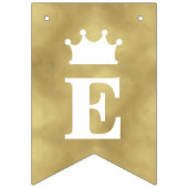 À Fanions Bannière Baby shower Princesse, Rose, Or Faux (Deuxième drapeau)