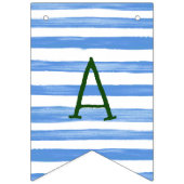 À Fanions Bannière blanche bleue d'anniversaire de rayure de (Deuxième drapeau)