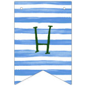 À Fanions Bannière blanche bleue d'anniversaire de rayure de (Premier drapeau)