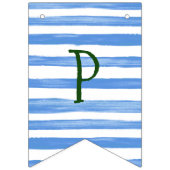 À Fanions Bannière blanche bleue d'anniversaire de rayure de (Troisième drapeau)