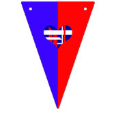 À Fanions Bannière blanche et bleue rouge d'étamine de (Premier drapeau)