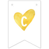 À Fanions Bannière Coeur Aquarelle Jaune (Premier drapeau)