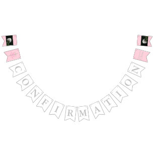 À Fanions Bannière croisée d'étamine de photo de rose de