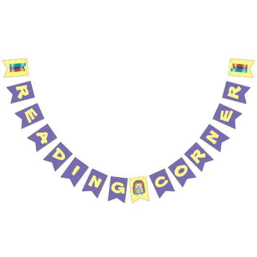 À Fanions Bannière d'angle de lecture violet et jaune (Tout)