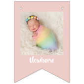 À Fanions Bannière d'anniversaire Boho Rainbow | Premier ann (Deuxième drapeau)