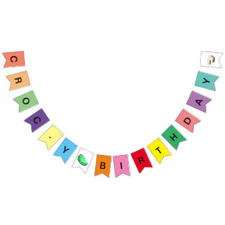 À Fanions Bannière d'anniversaire Croc-y