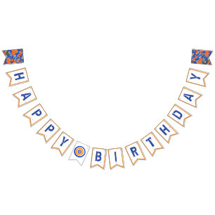 À Fanions Bannière d'anniversaire Dart   Bannière du parti D