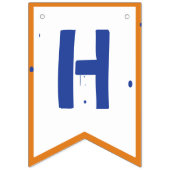 À Fanions Bannière d'anniversaire Dart | Bannière du parti D (Deuxième drapeau)