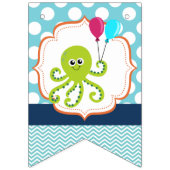 À Fanions Bannière d'anniversaire de l'océan Sea Creats (Premier drapeau)