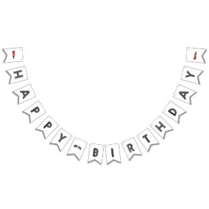 À Fanions Bannière d'anniversaire de voiture de course