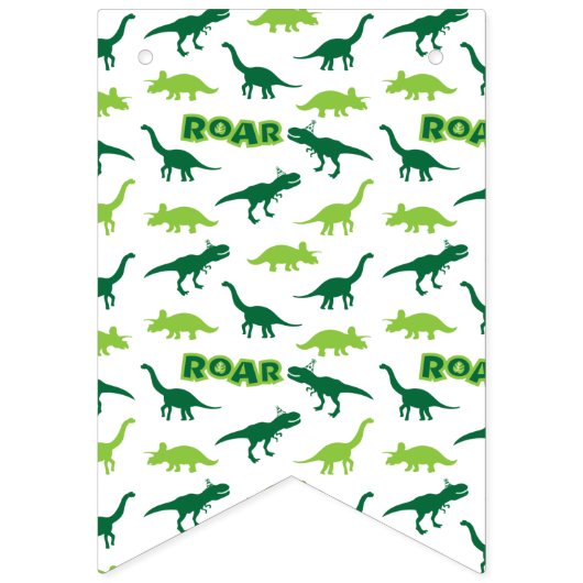 À Fanions Bannière d'anniversaire Dinosaur Roar (Premier drapeau)