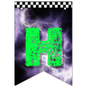 À Fanions Bannière d'anniversaire du camion Monster (Deuxième drapeau)