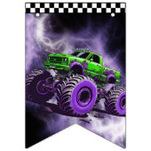 À Fanions Bannière d'anniversaire du camion Monster (Premier drapeau)