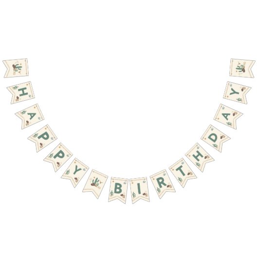 À Fanions Bannière d'anniversaire First Rodeo (Tout)