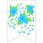 À Fanions Bannière d'anniversaire heureuse en bleu (Premier drapeau)