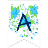 À Fanions Bannière d'anniversaire heureuse en bleu (Troisième drapeau)