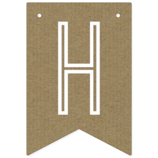 À Fanions Bannière d'anniversaire joyeuse de Kraft (Deuxième drapeau)