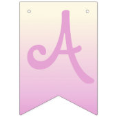 À Fanions Bannière d'anniversaire joyeuse Ombre rose beige (Troisième drapeau)