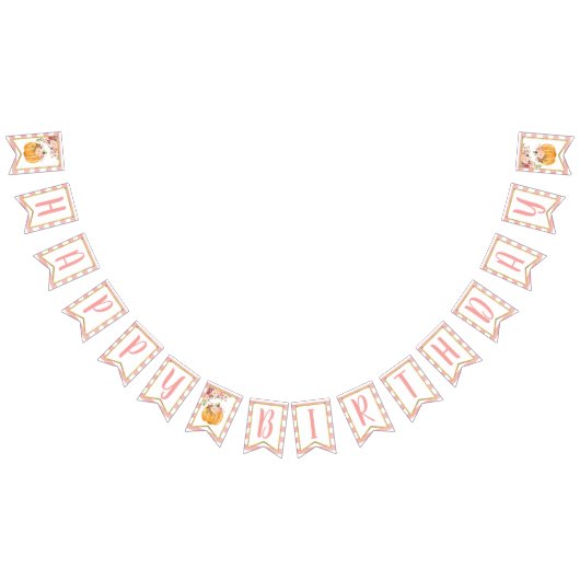 À Fanions Bannière d'anniversaire joyeuse pour les Citrouill (Tout)