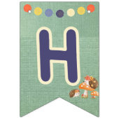 À Fanions Bannière d'anniversaire joyeux de mignonne hérisso (Deuxième drapeau)