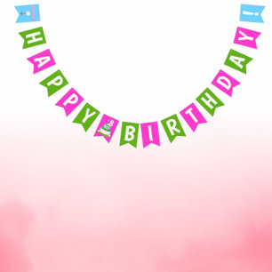 À Fanions Bannière d'anniversaire sur le thème du golf pour 