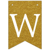 À Fanions Bannière d'anniversaire Sweet 16 Gold et Rose (Troisième drapeau)