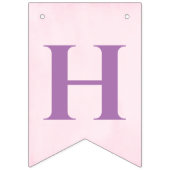 À Fanions Bannière d'anniversaire violet et rose (Deuxième drapeau)