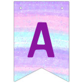 À Fanions Bannière d'anniversaire violet et rose (Troisième drapeau)