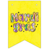 À Fanions Bannière de bottes Mardi Gras jaune vert pourpre (Deuxième drapeau)