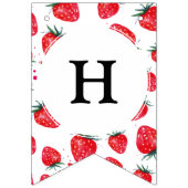 À Fanions Bannière de bouquet d'anniversaire de fraises (Deuxième drapeau)