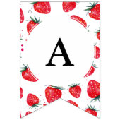 À Fanions Bannière de bouquet d'anniversaire de fraises (Troisième drapeau)